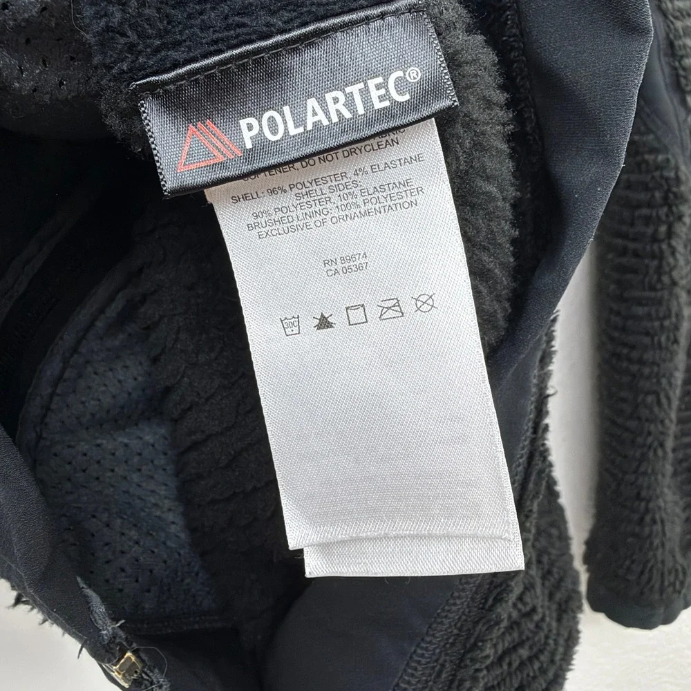 Mountain Hardwear Monkey Man Jacket Mens Large Black Polartec Fleece Full Zip